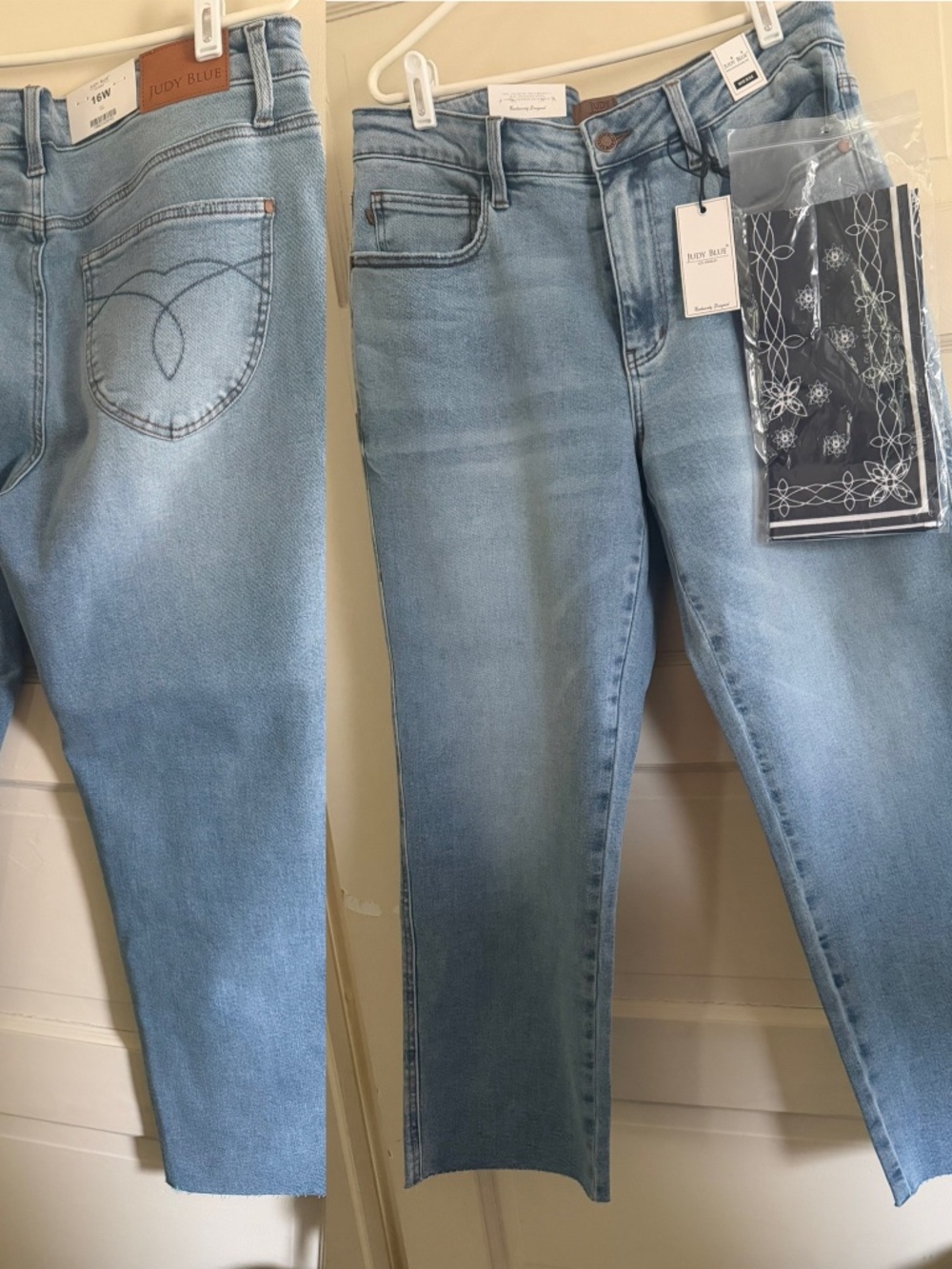 Judy blue bandana hole jeans.